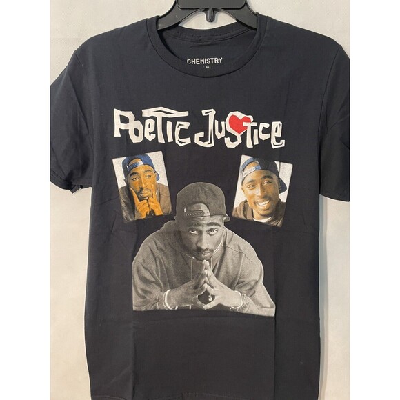 Chemistry Poetic Justice Tupac Graphic Tee Black Size S - Picture 3 of 4